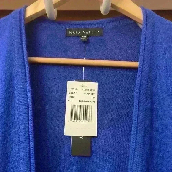 Nappa Valley women’s cardigan, sweater-sapphire-petite, medium - Picture 2 of 4
